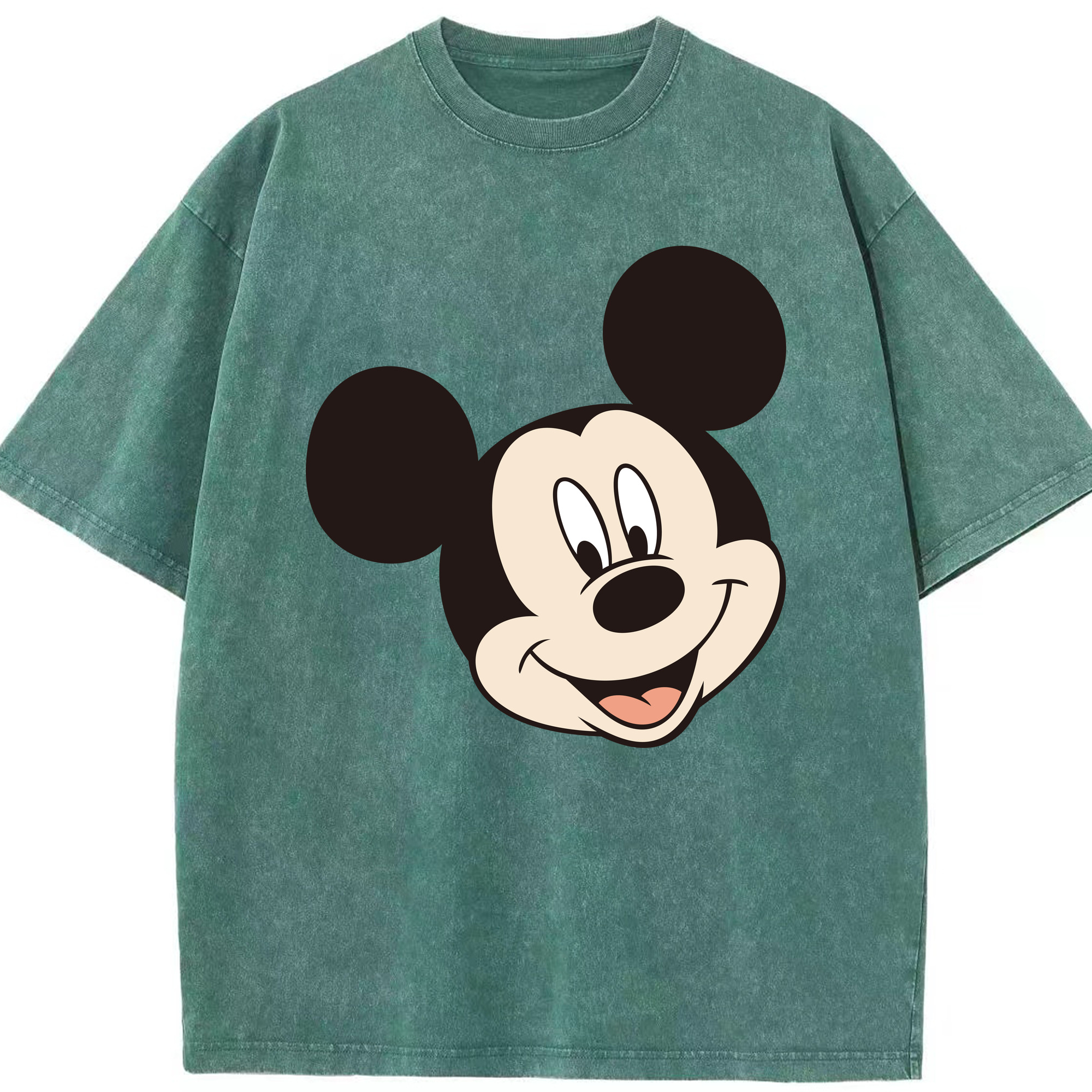 （画像用） ミッキーマウス Mickey Mouse 綿100% ヴィンテージ風 半袖Tシャツ（フロントプリント）